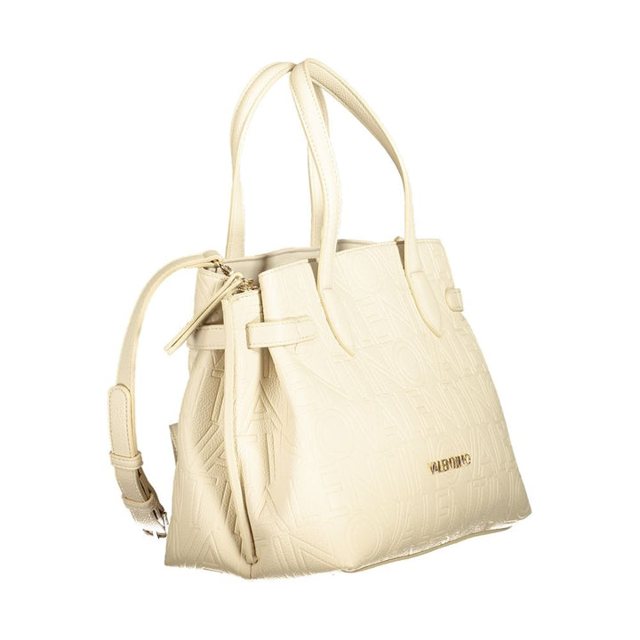 Beige Polyethylene Women Handbag