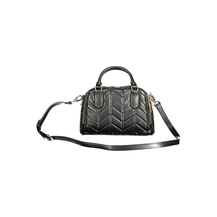 Black Polyethylene Women Handbag