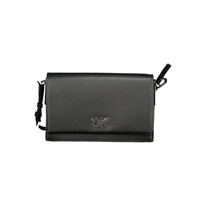 Black Polyester Women Handbag