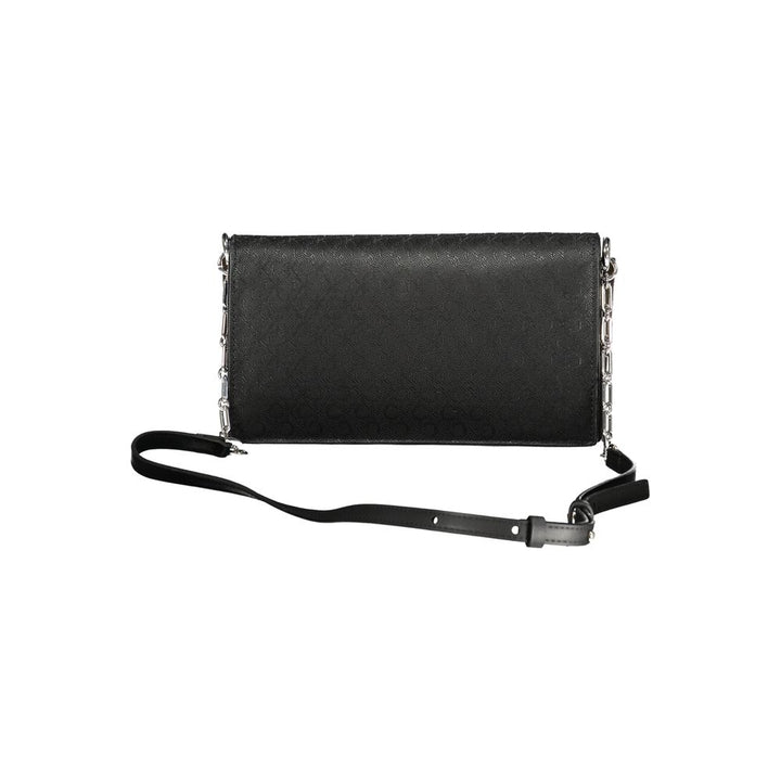 Black Polyester Women Handbag