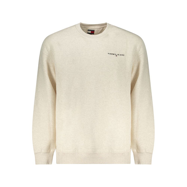 Beige Cotton Men Sweater
