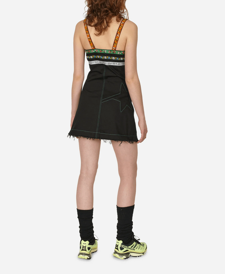 Short denim dress with front zipper-2