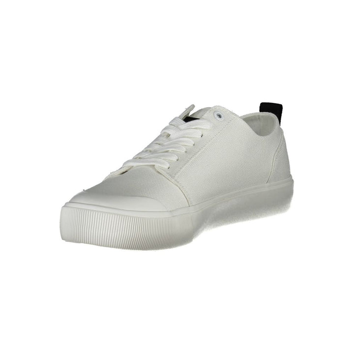White Cotton Men Sneaker