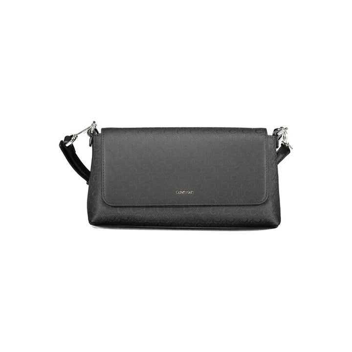 Black Polyester Women Handbag