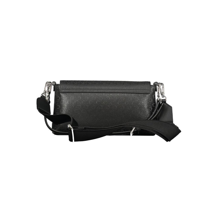 Black Polyester Women Handbag
