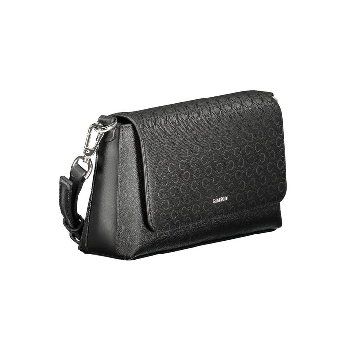Black Polyester Women Handbag