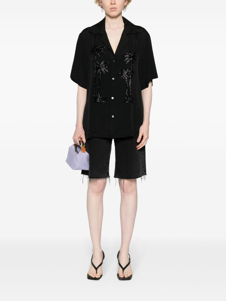 bead embellished camp-collar shirt-1