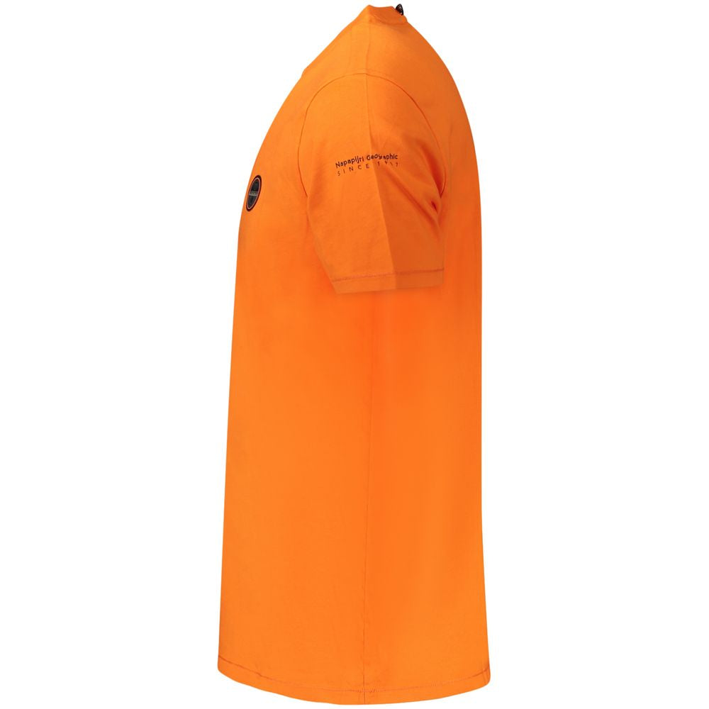 Orange Cotton Men T-Shirt