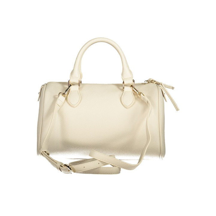 Beige Polyethylene Women Handbag