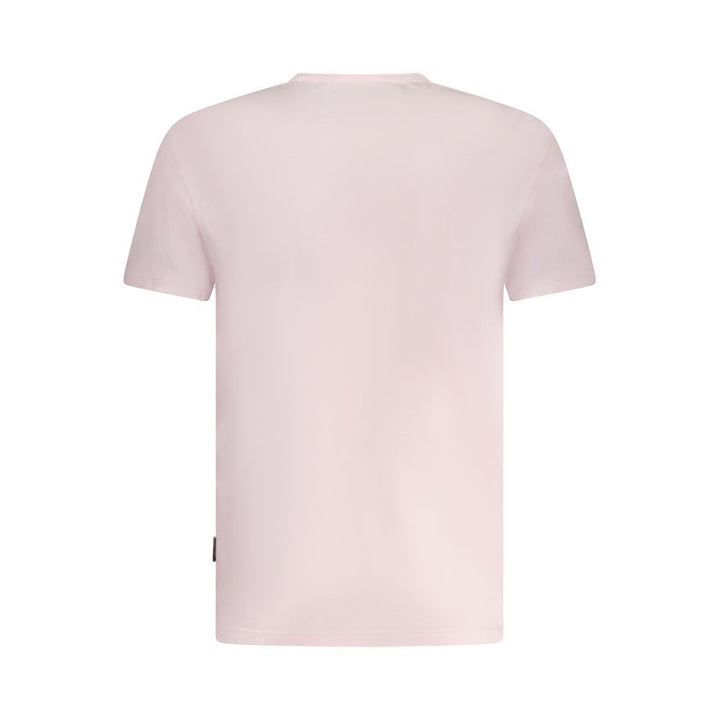 Pink Cotton Men T-Shirt