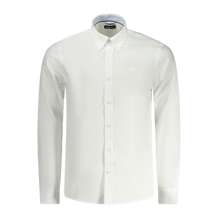 White Cotton Men Shirt