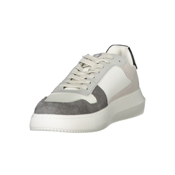 White Polyethylene Men Sneaker