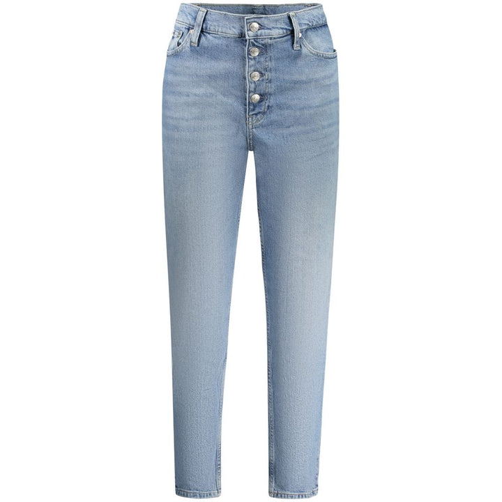 Light Blue Cotton Women Jeans