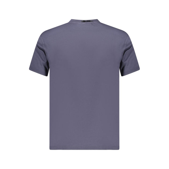 Blue Cotton Men T-Shirt