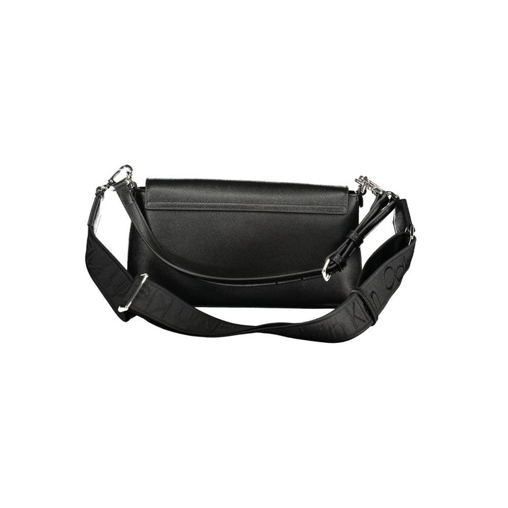 Black Polyethylene Women Handbag