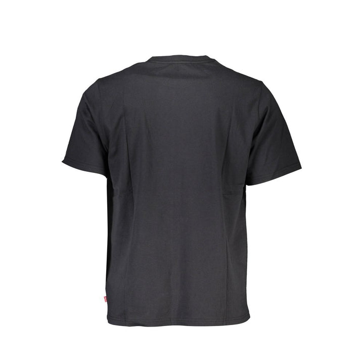 Black Cotton Men T-Shirt