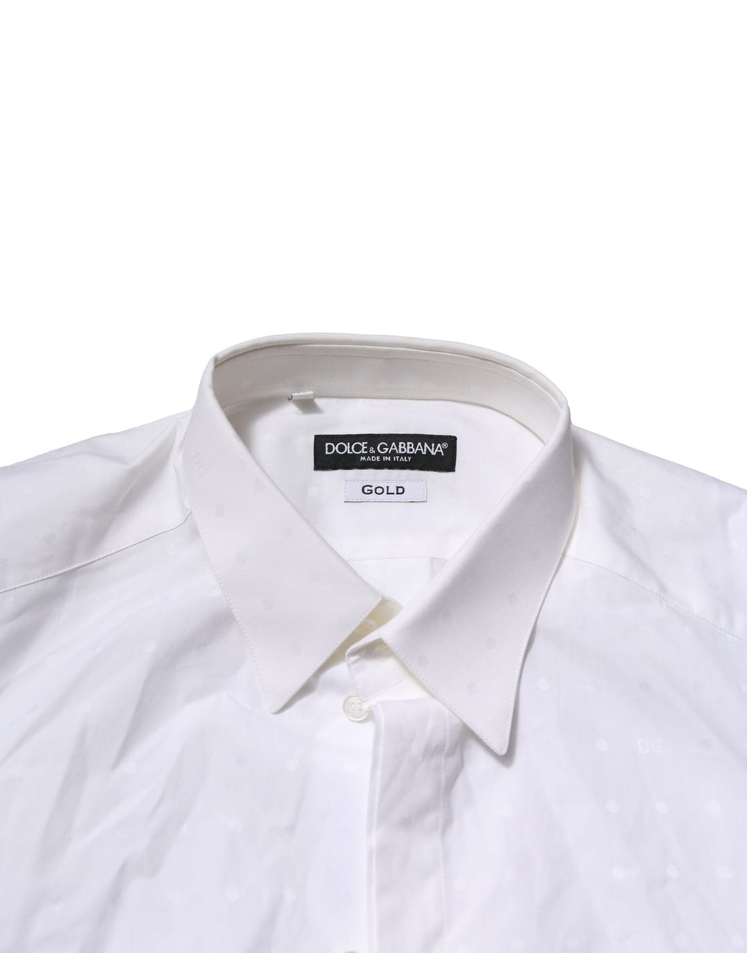White Cotton GOLD Long Sleeves Formal Shirt