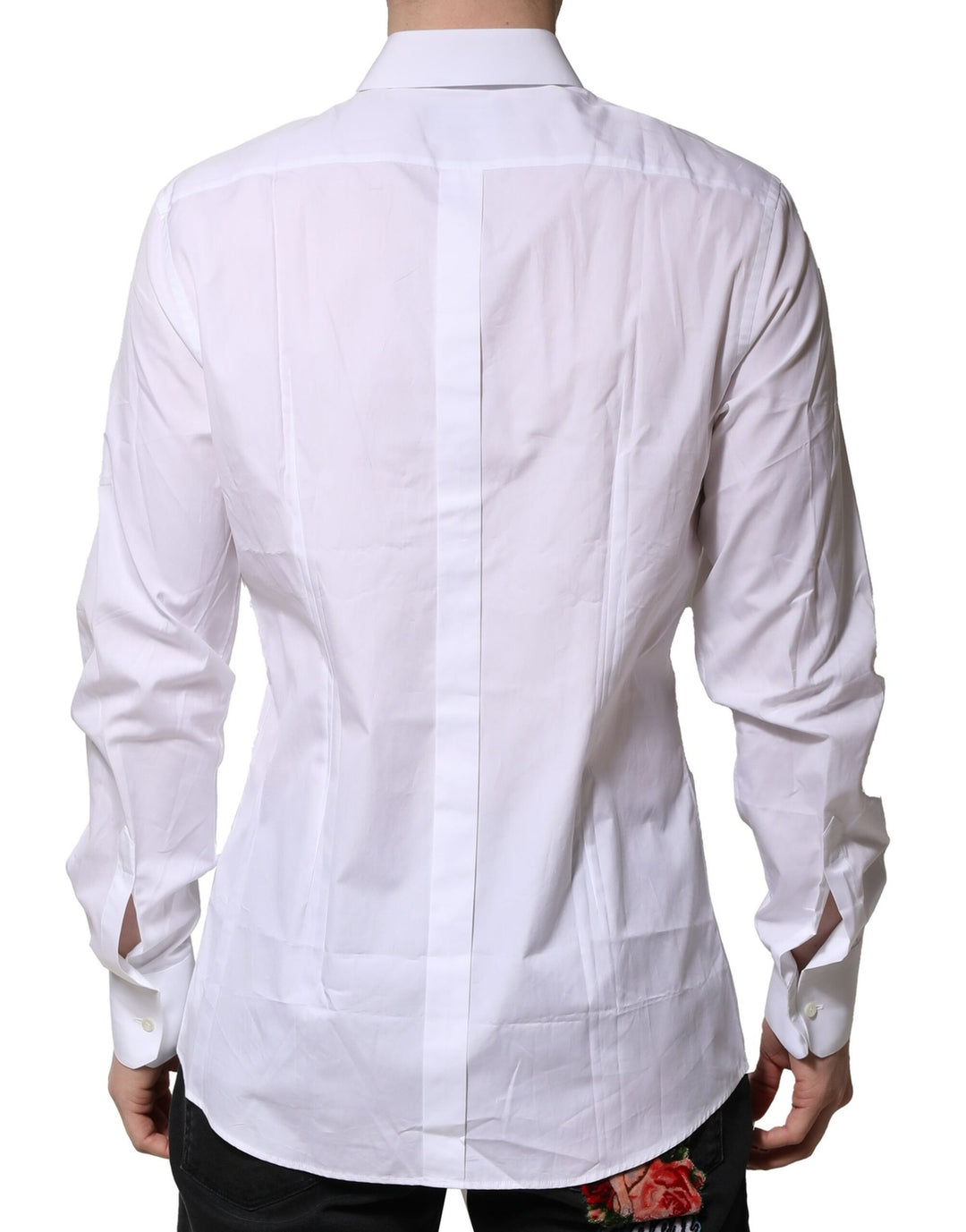 White Cotton GOLD Long Sleeves Formal Shirt