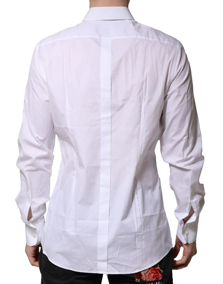 White Cotton GOLD Long Sleeves Formal Shirt