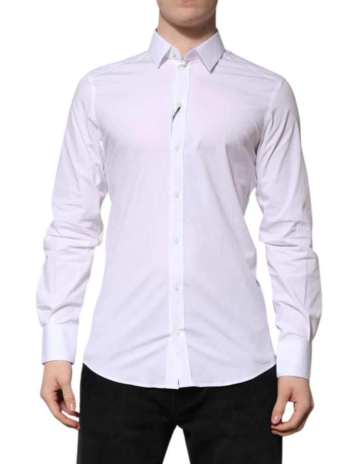 White Cotton GOLD Long Sleeves Formal Shirt