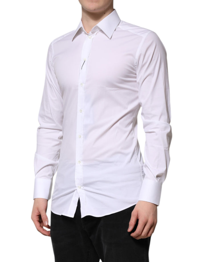 White Cotton GOLD Long Sleeves Formal Shirt