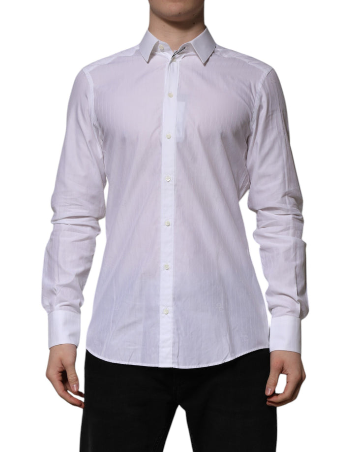 White Cotton MARTINI Long Sleeve Formal Shirt