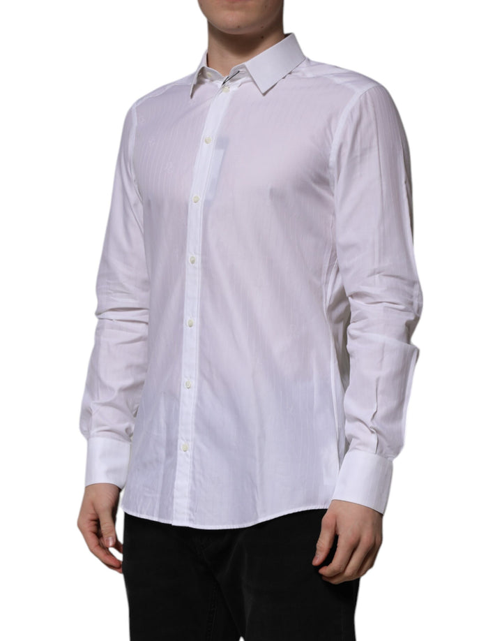 White Cotton MARTINI Long Sleeve Formal Shirt