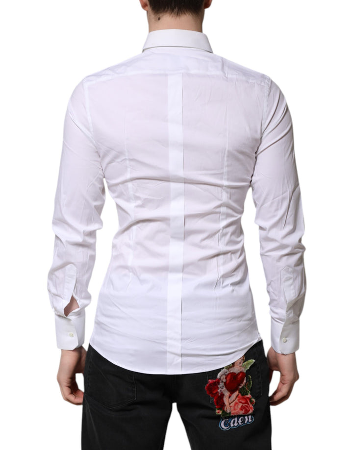 White GOLD Long Sleeves Dress Formal Shirt