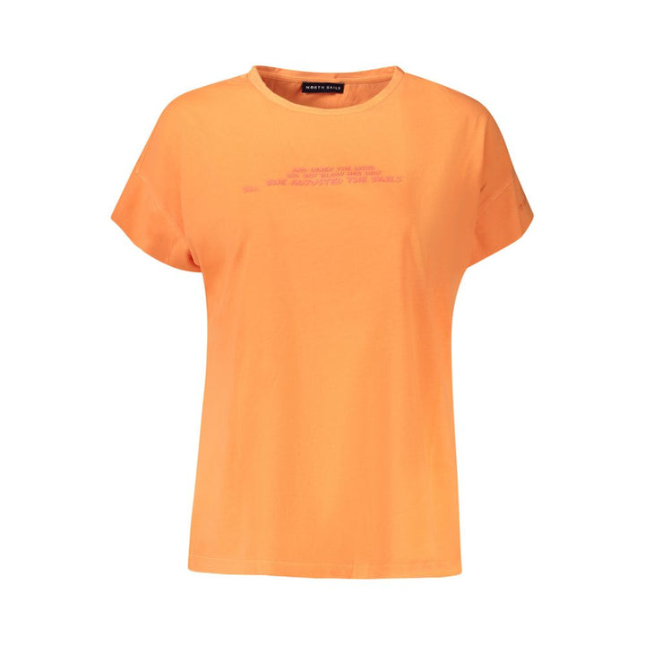 Orange Cotton Tops & T-Shirt