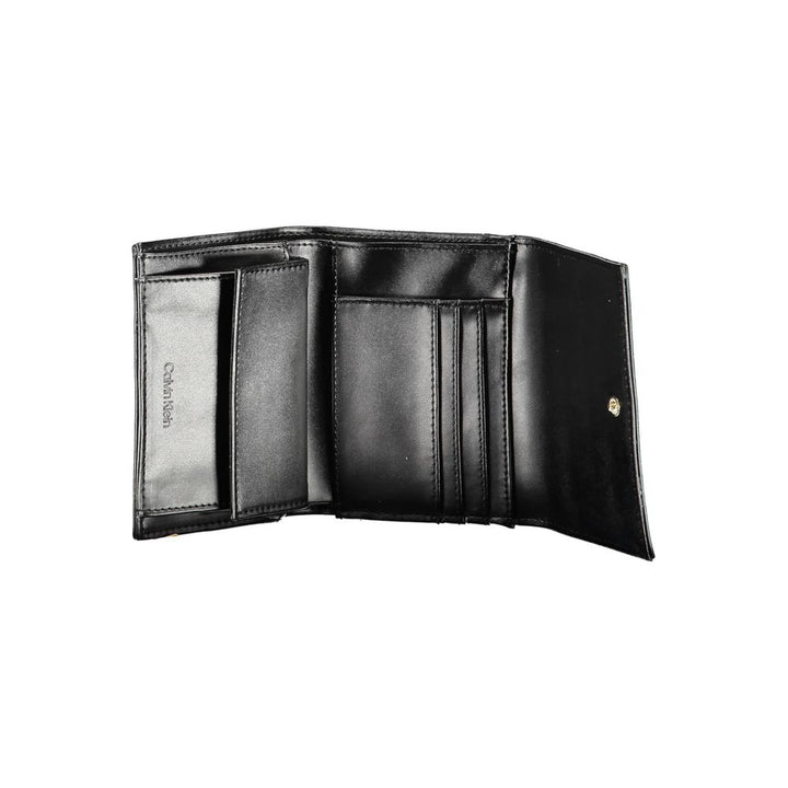 Black Polyester Women Wallet