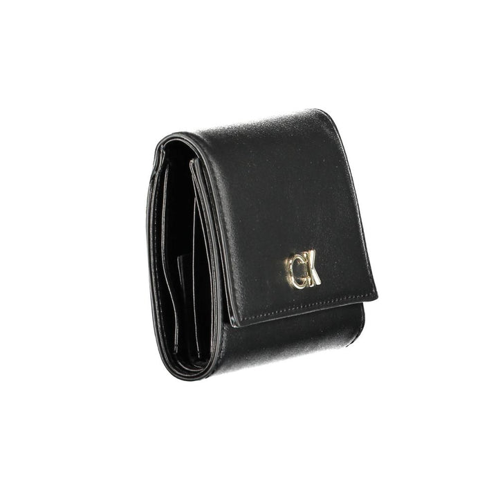 Black Polyester Women Wallet