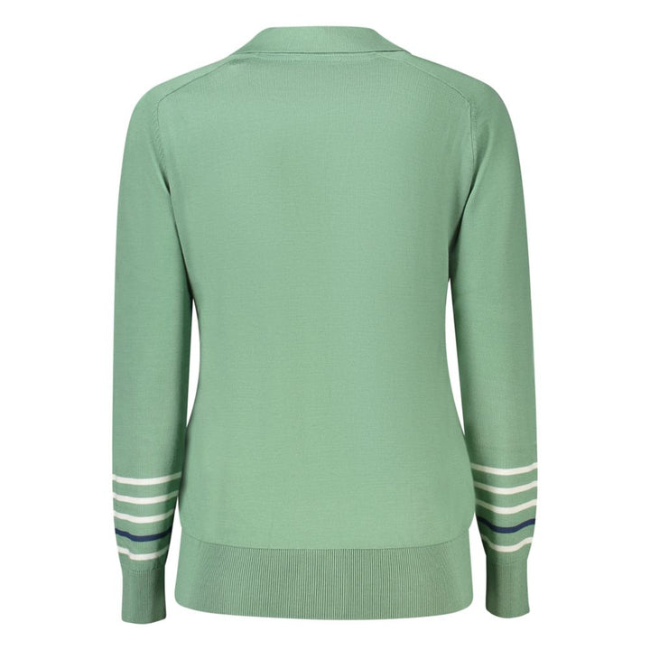 Green Cotton Women Sweater