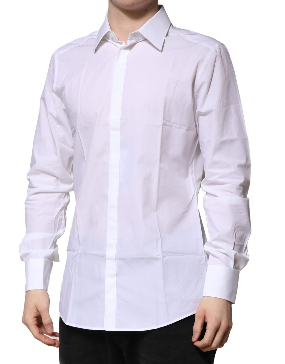 White GOLD Cotton Long Sleeves Men Formal Shirt