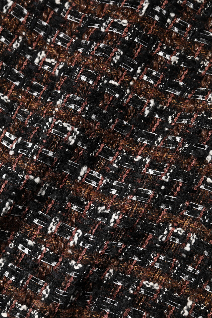 Multicolor Sleeveless Mini Tweed A-line Dress