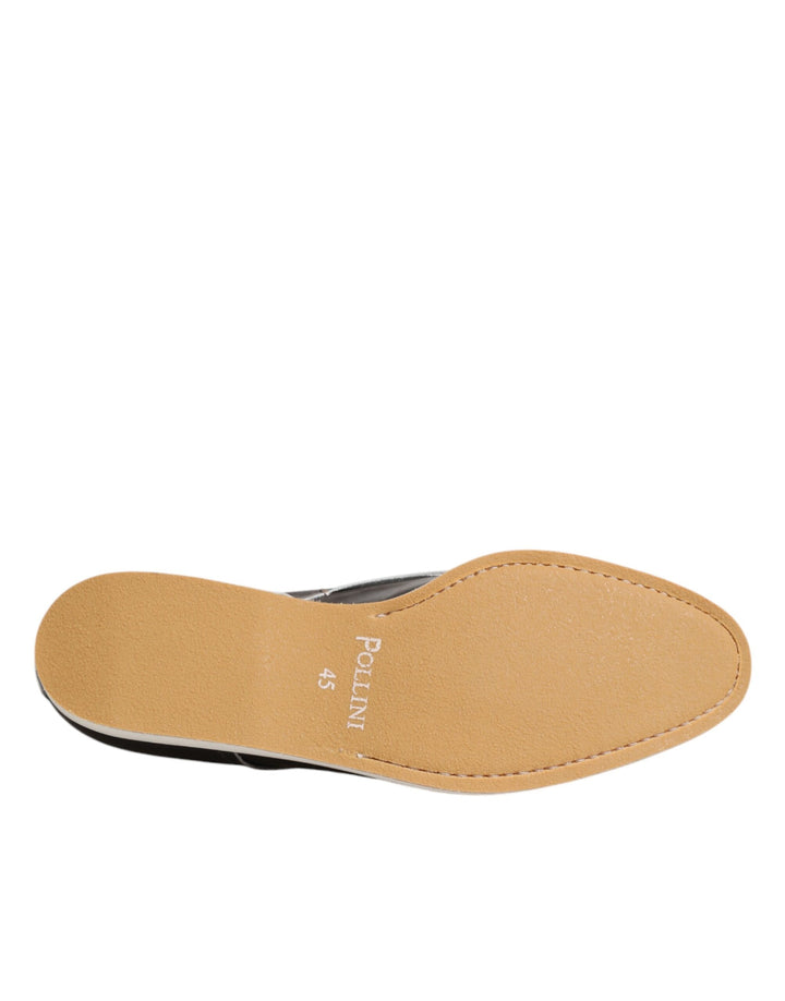 Dark Brown Leather Derby Lace Up Dress Formal Shoes