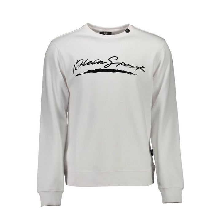 Plein Sport Bianco Cotton Mens Sweatshirt
