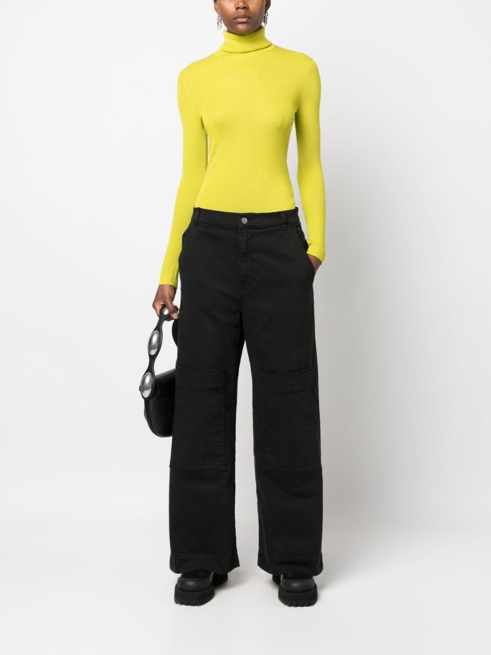 PAROSH low-rise wide-leg jeans-5