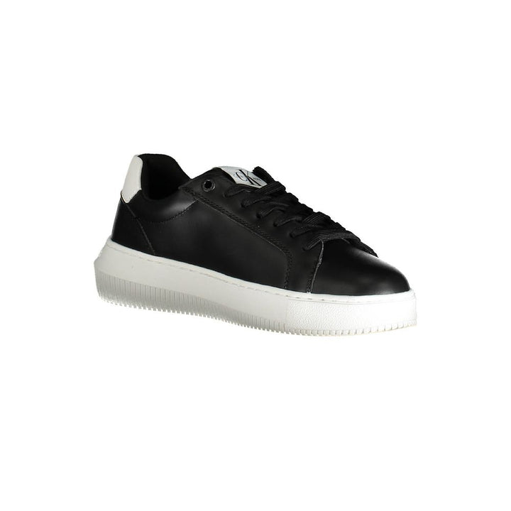 Black Polyester Women Sneaker
