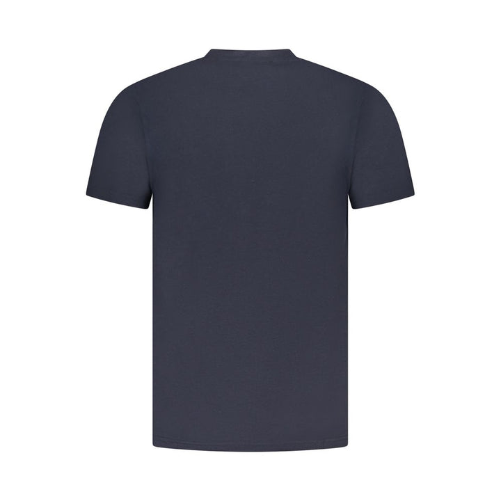 Blue Cotton Men T-Shirt