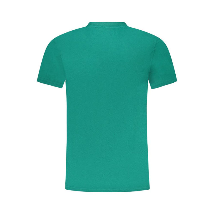 Green Cotton Men T-Shirt