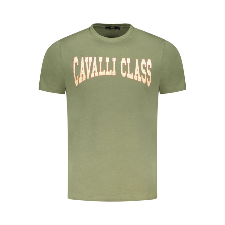 Green Cotton Men T-Shirt