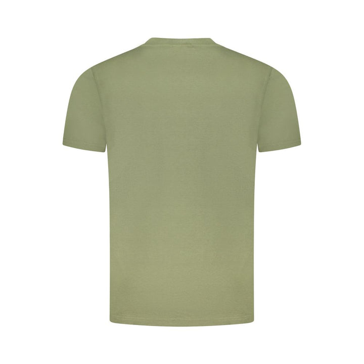 Green Cotton Men T-Shirt
