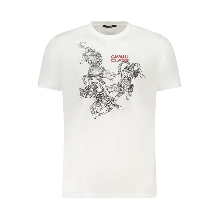 White Cotton Men T-Shirt