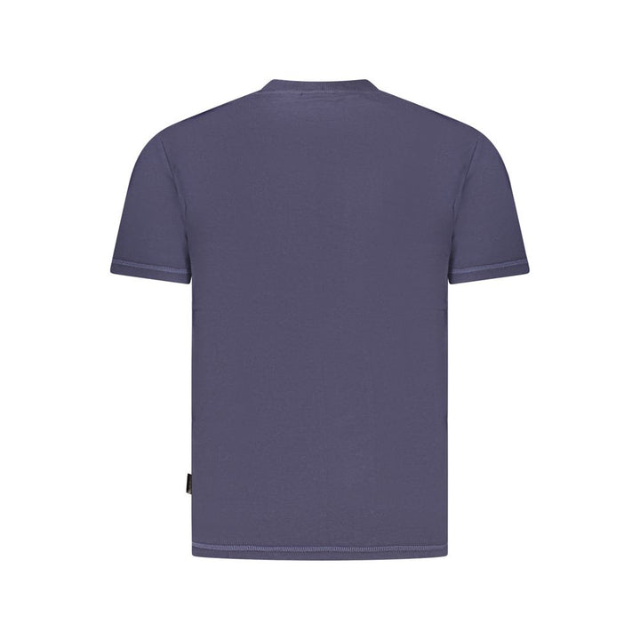 Blue Cotton Men T-Shirt