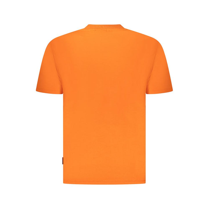 Orange Cotton Men T-Shirt