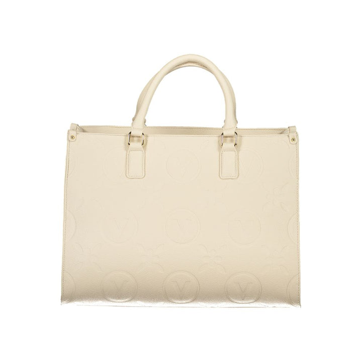 Beige Polyethylene Women Handbag