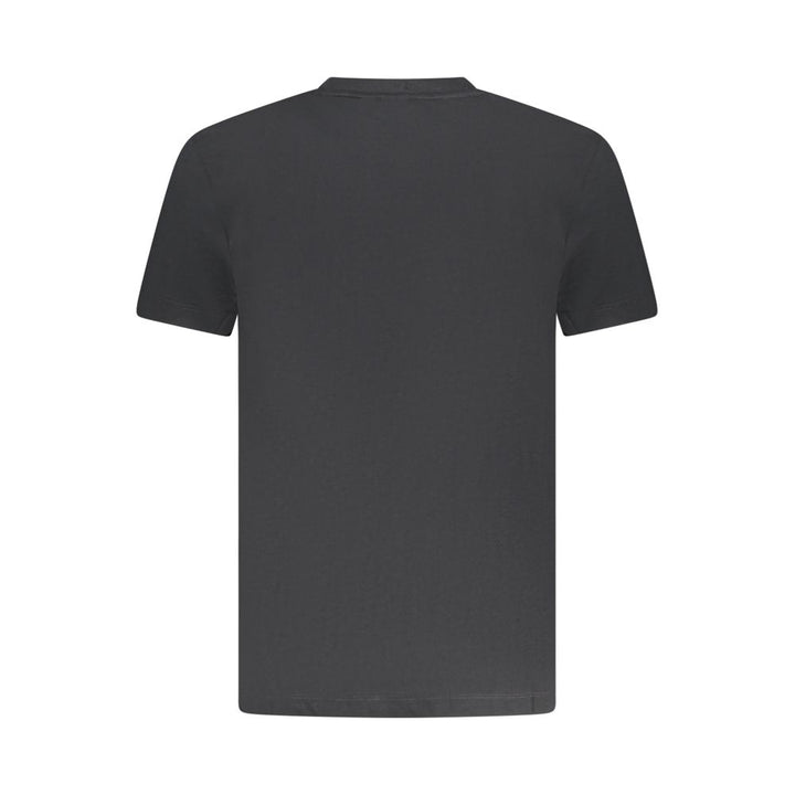 Black Cotton Men T-Shirt