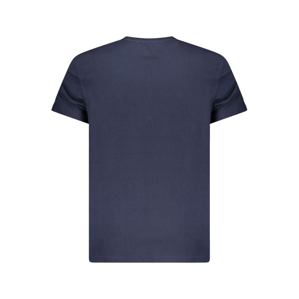 Blue Cotton Men T-Shirt