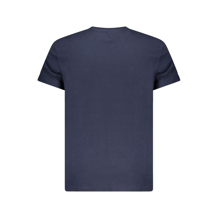 Blue Cotton Men T-Shirt