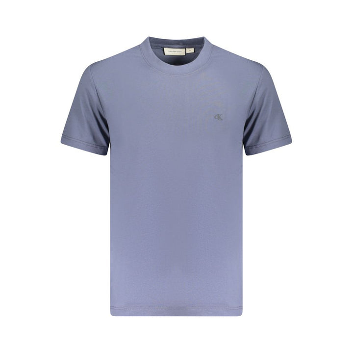 Blue Cotton Men T-Shirt